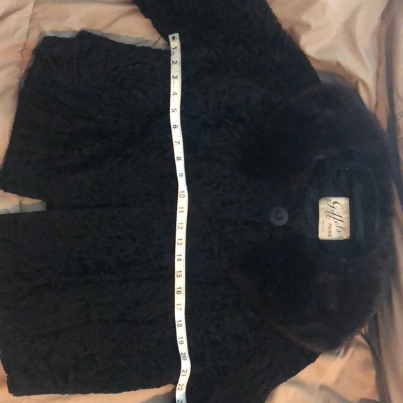 Vintage short evening coat with fur collar - Picture 7 of 7